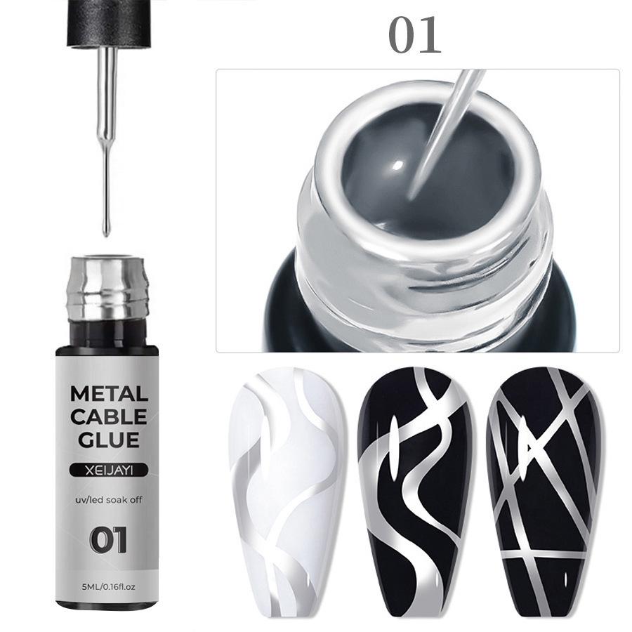 High-Density Metallic Nail Art Gel - 5ml