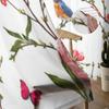 Vögel Schmetterling Pfingstrose Blume Sheer Fenster Vorhänge für Wohnzimmer Schlafzimmer Moderne Voile Tüll Vorhänge Stoff Vorhänge für Küche