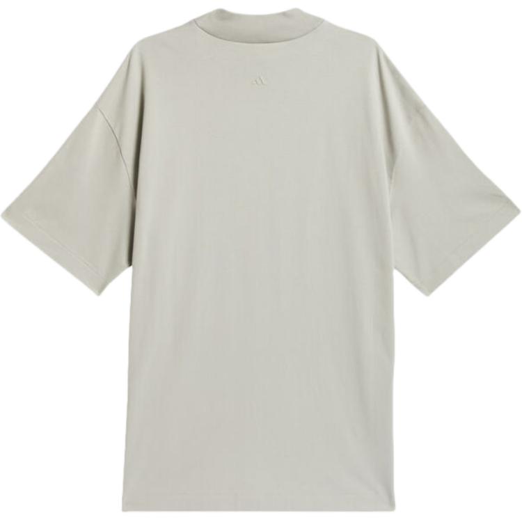 Adidas Basketball Tee Solid Logo Letter Print Short Sleeve T-Shirt Unisex Tops Gray IN7568