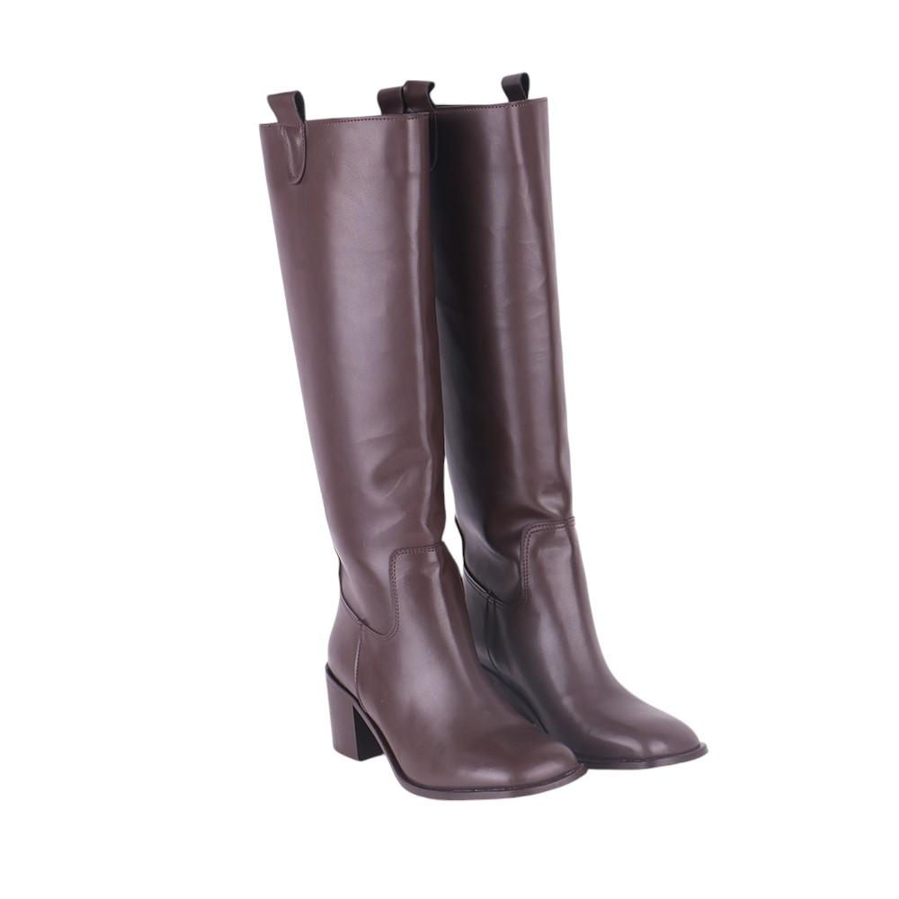 Low Heel Fall/Winter Boots for Women Knee High Chunky Heel Mid Calf Boots for Women TU-019