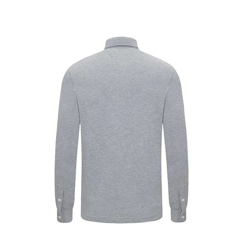 Navigare Men's Cotton Long-Sleeve Casual Polo Shirt