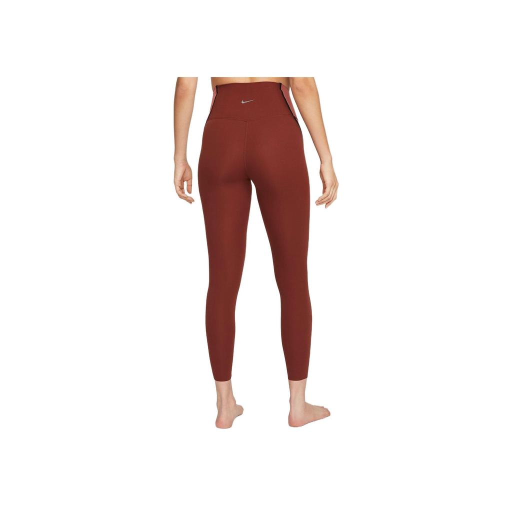 Nike Yoga Dri-FIT Luxe 7/8 Color Block High-Waisted Leggings Women Leggings Red DM7672-217