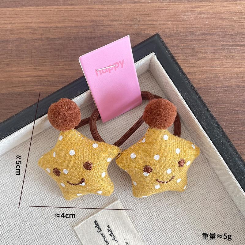 2Pcs/Set Toddler Hair Ties Breathable Fabric No Pull Gentle Hair Bands for Baby Girls Nature Inspired Bunny Hair Scrunchies