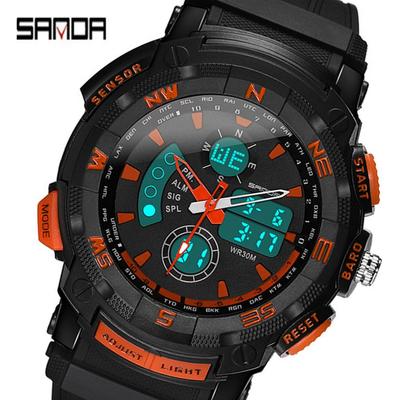Versione coreana del marchio Sanda Tide di un semplice orologio di tendenza per studenti e studentesse, orologio elettronico di moda, orologi sportivi digitali impermeabili