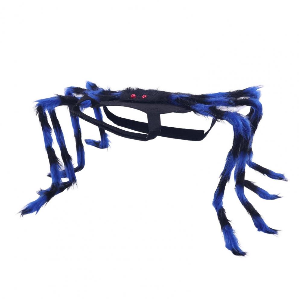 Pet Spider Costume Halloween Furry Simulation Spider Apparel for Cats Halloween Party Cosplay Dress Up Accessory