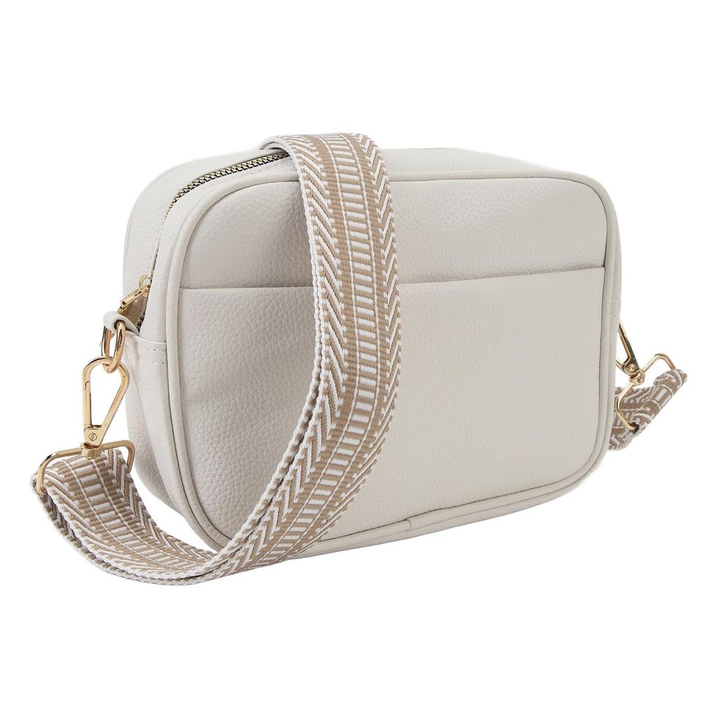 Shoulder Bag High End Trendy with Shoulder Strap Large Capacity Camera Bag for Shopping Travel White