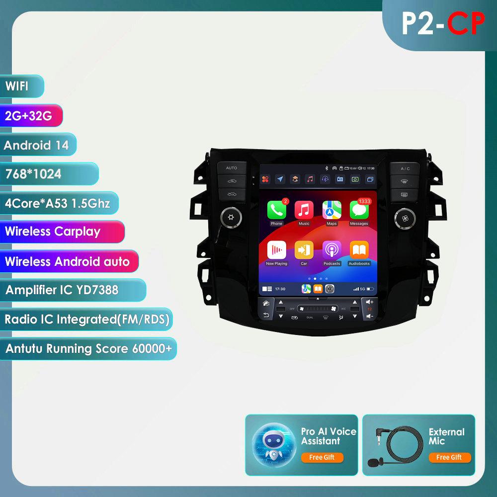 OSSURET 9.7 Display Screen Carplay Android for Nissan Navara 2016-2022 NP300 WiFi Car Multimedia Player Intelligent Screen Video Navigation Radio GPS