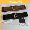Stylish Women's Elastic Waist Belt With Versatile Design For Dresses And Coats In Black And Camel Colors