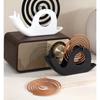 [Portable Mosquito Coil Holder] Portable 1pc Snail-Shaped Mosquito Coil Holder | Durable Plastic Incense Burner with Ash Tray, Large-Capacity