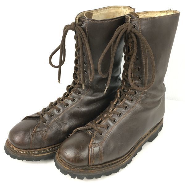 Pre-1980s Europe Vintage Military STAR GOMMER Combat Officer Boots Size 41 (Approx. 25.526.0cm) Brown Men's(USED)