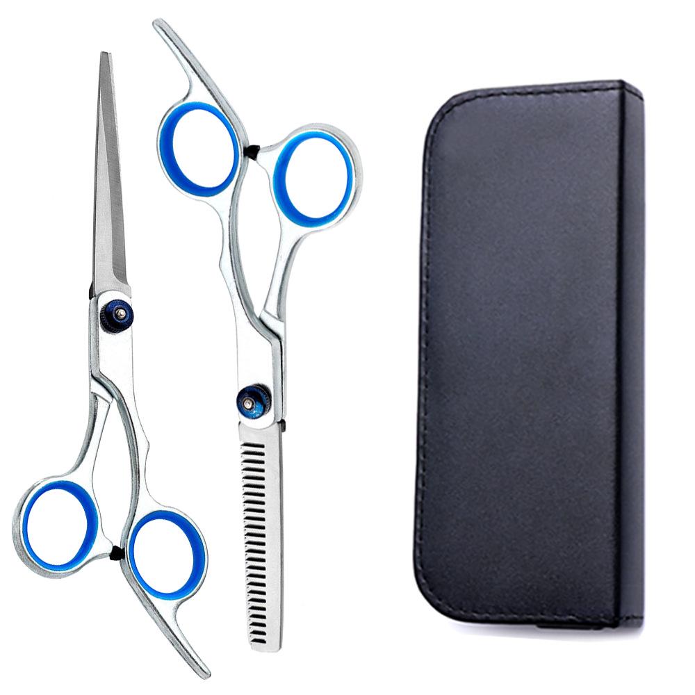 Hairdressing Scissors Set: Colored Straight-Tooth & Thinning Bangs Scissors for Professional Stylists