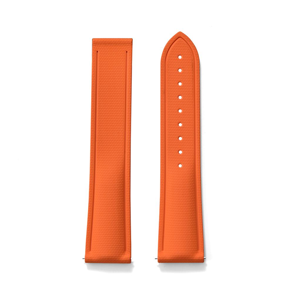 Premium Grade Soft FKM Rubber Watch Strap 20mm 21mm 22mm Perfect Fit Flat End Universal Quick Release Watch Strap