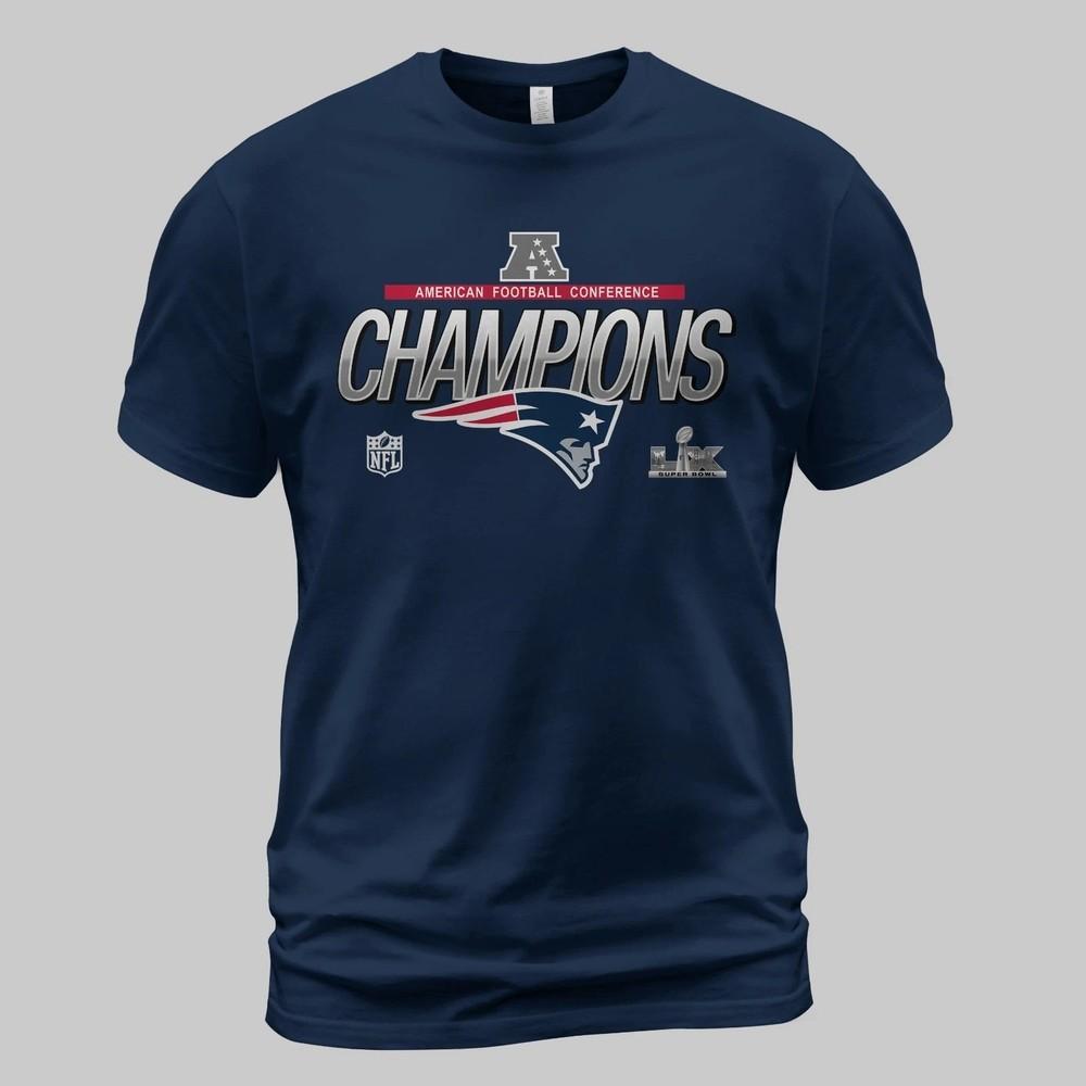 NE Patriot 2025 AFC Conference Championship Navy TShirt Size S to 5XL Unisex T-Shirt S