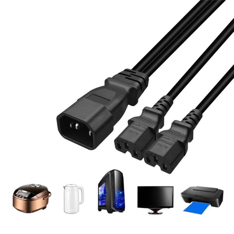 IEC 320 C14 la 2xC15 Extensie Splitter de putere IEC 320 C14 Mascul la 2xC15 Femeie Cablu convertoare de putere pentru TV PC Computer