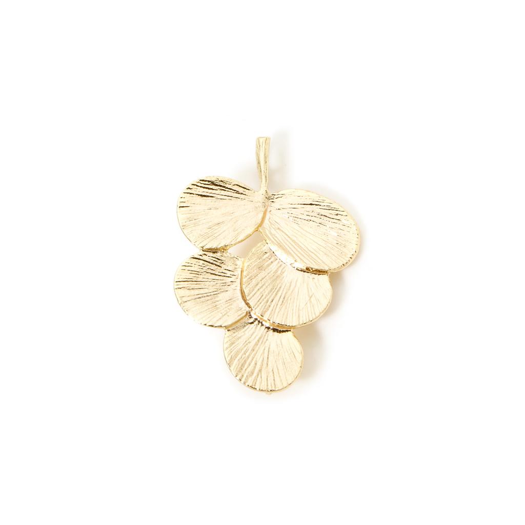 1-5 PCs Brass Plant Leaf Pendants For Jewelry Making 18K Gold Plated Earrings Charms DIY Necklace Findings