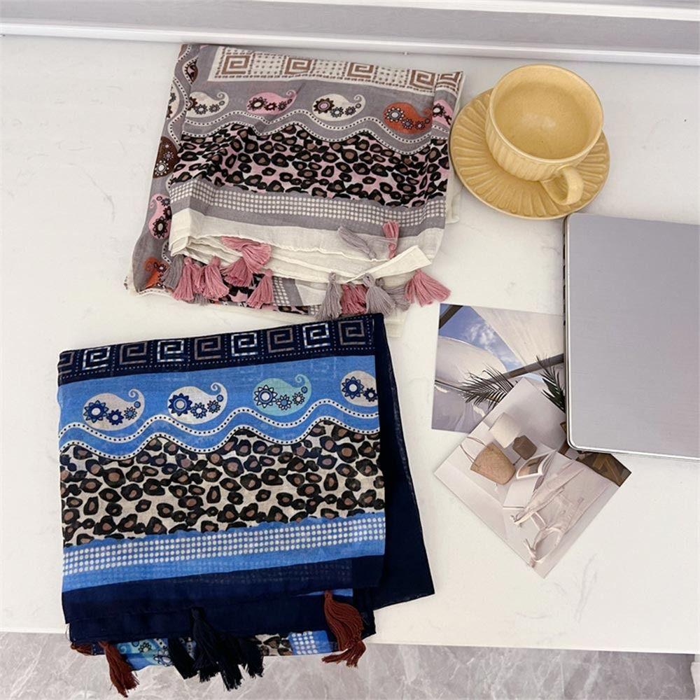 Cashew Print Women Tassel Scarf National Style Bohemian Shawl Fashion Travel Scarves  Winter Warm