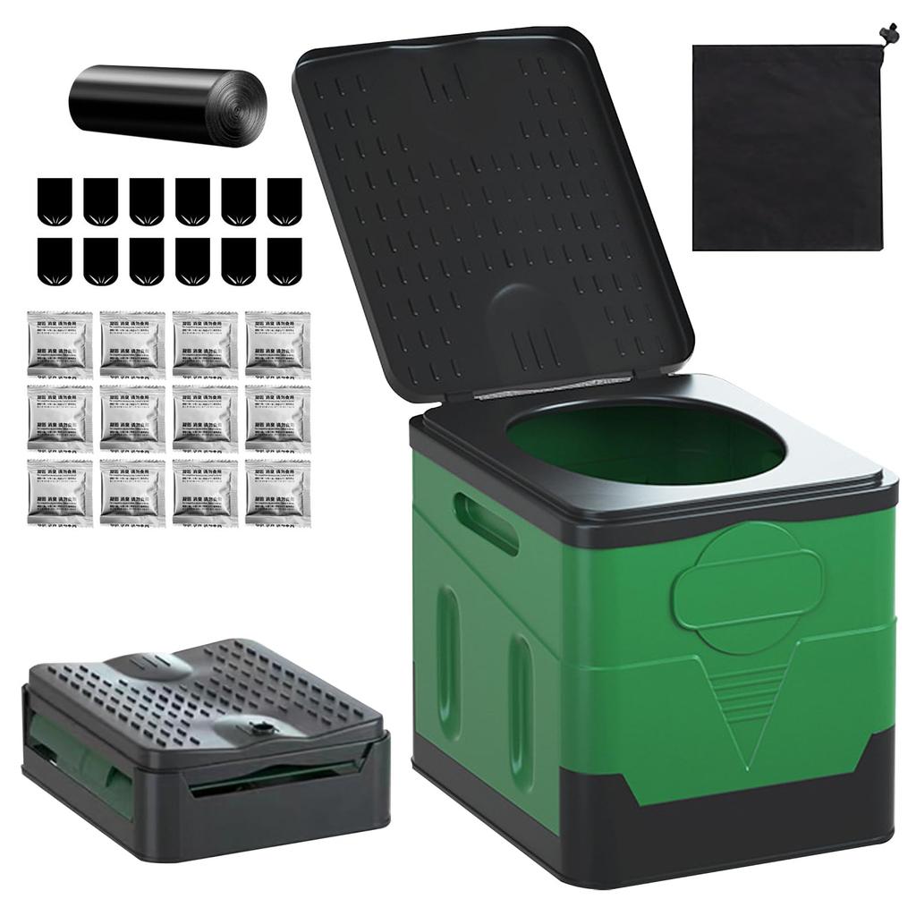 Portable Folding Toilet for Emergency Preparedness and Disaster Easy To 300kg Weight Portable Toilet Emergency Can Be Used for Defecation and Ideal