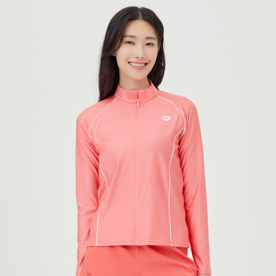Alena Active Relax Fit Zip-Up Rash Guard A4Bl1Qr48Cor