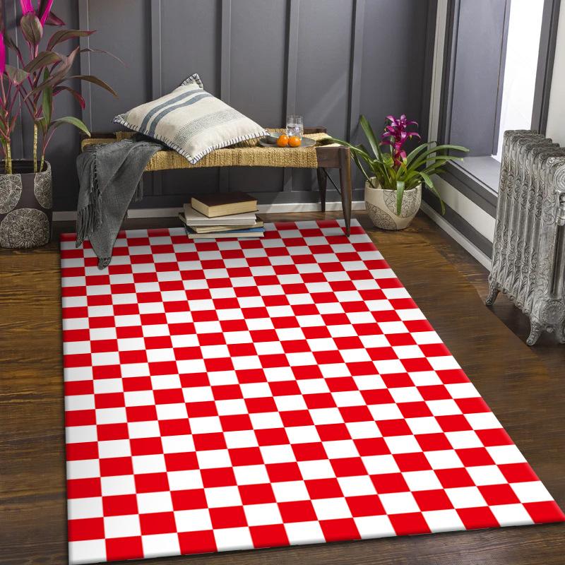 

Checkerboard Stripes Bedroom Floor Mat Baby Cartoon Crawling Rug Door Mat Non Slip Carpets In The Bedroom Kids Carpet Home Decor 40x60cm 16x24 inch