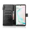 Wallet Case For Samsung Galaxy Note 10 Plus Zipper Purse With 9 Card Holder Slot,wristlet,stand,magnetic Flip Leather Case Cover Black
