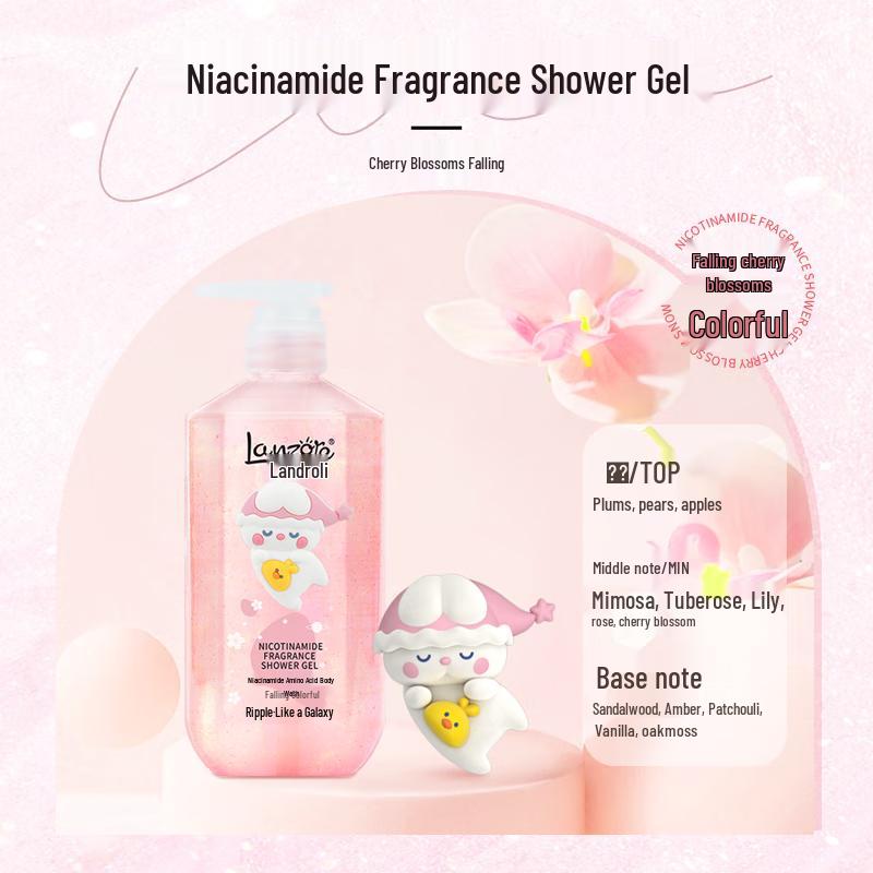 Lanzhuoli Niacinamide Cherry Blossom Shower Gel