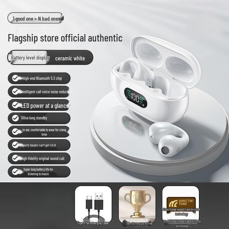 

X22 Wireless Bluetooth Earbuds: Clip-on, Pain-Free, Noise-Canceling, Long Battery, High-Quality Sound