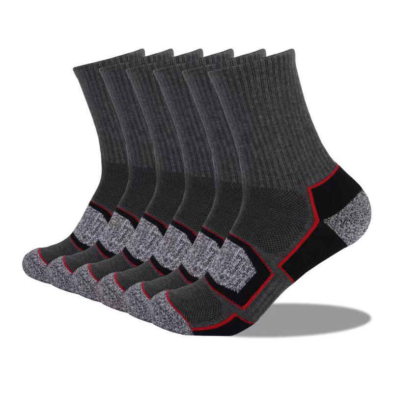 Thickened Terry Sole Outdoor Hiking Socks - Sweat-Absorbent, Mid-Calf Sports Running and Mountaineering Socks