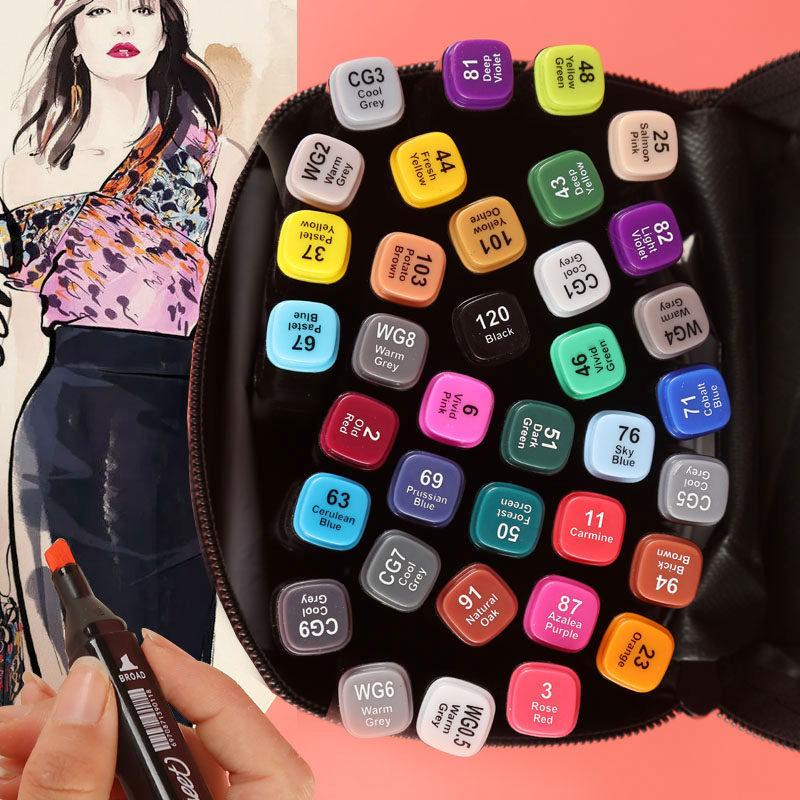 Buy 168 80 60 40 30 18 Colors Dual Tips Art Markers Brush Sketch Pen