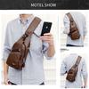 Chest Bag Casual Outdoor Travel USB Charging Port Sling Bag Leather Crossbody Bag Messenger Bags
