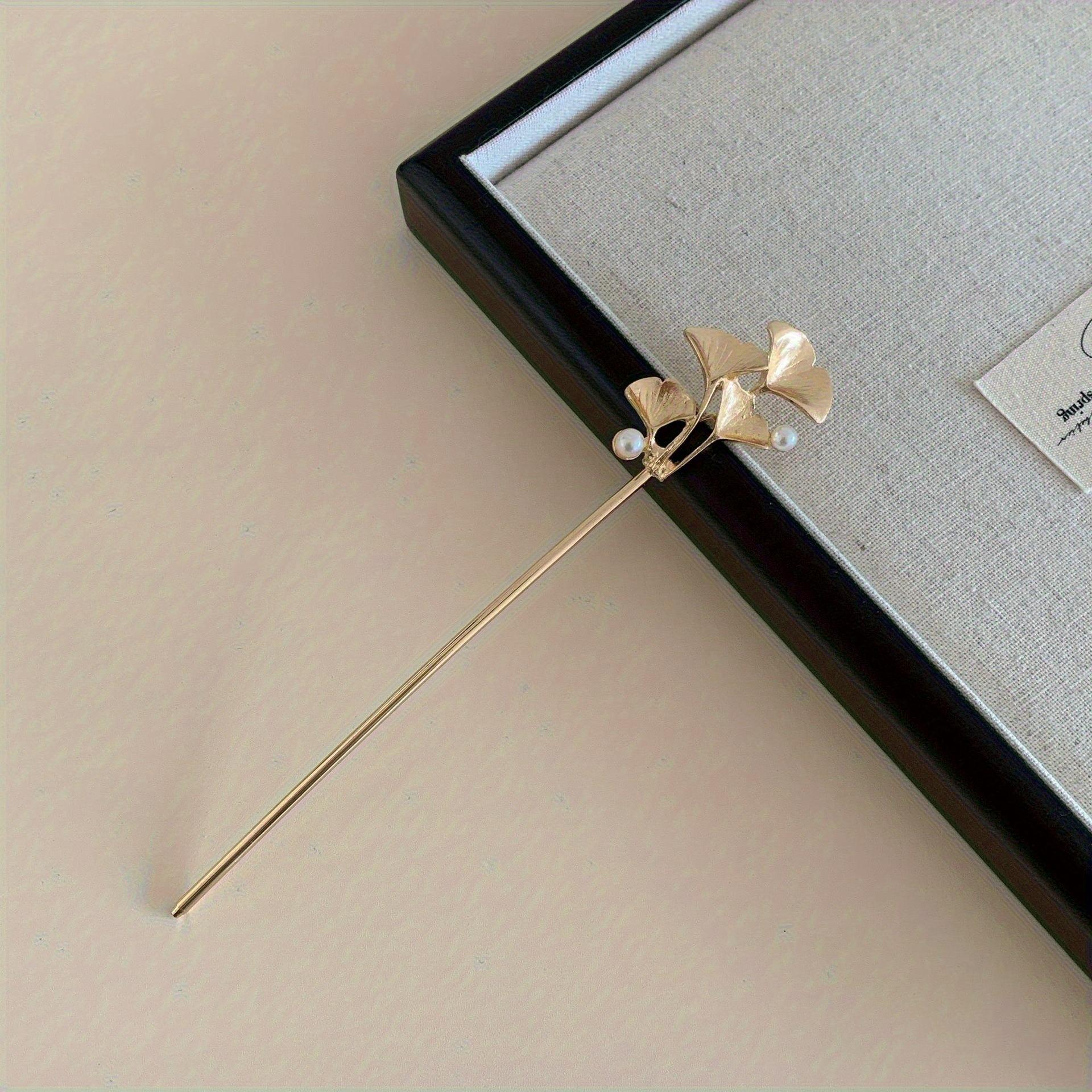 

Simple Elegant Ginkgo Leaf Alloy Women Hairpins Braided Hair Multifunctional Hairpins Daily Wear Party Music Festival Accessorie