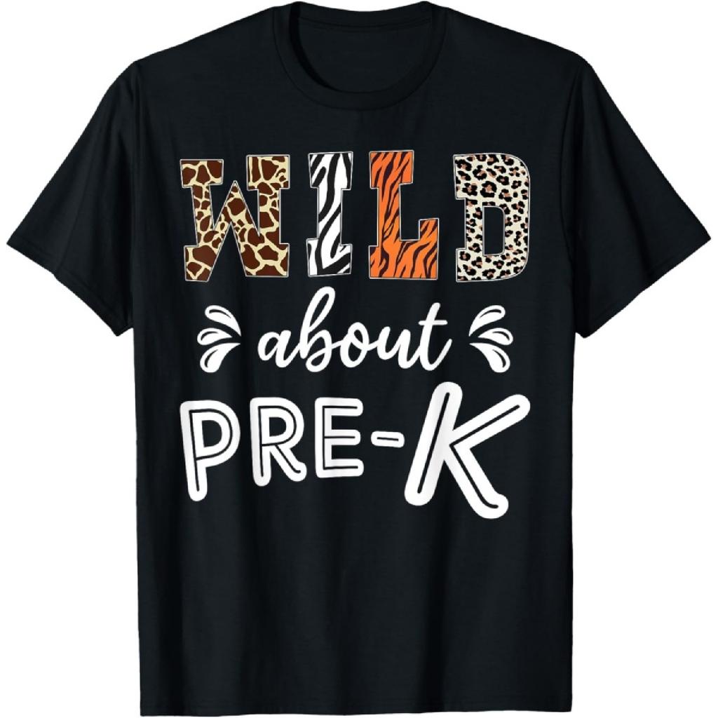 Wild About Pre K Safari Animal Print Leopard Zebra Safari T-Shirt