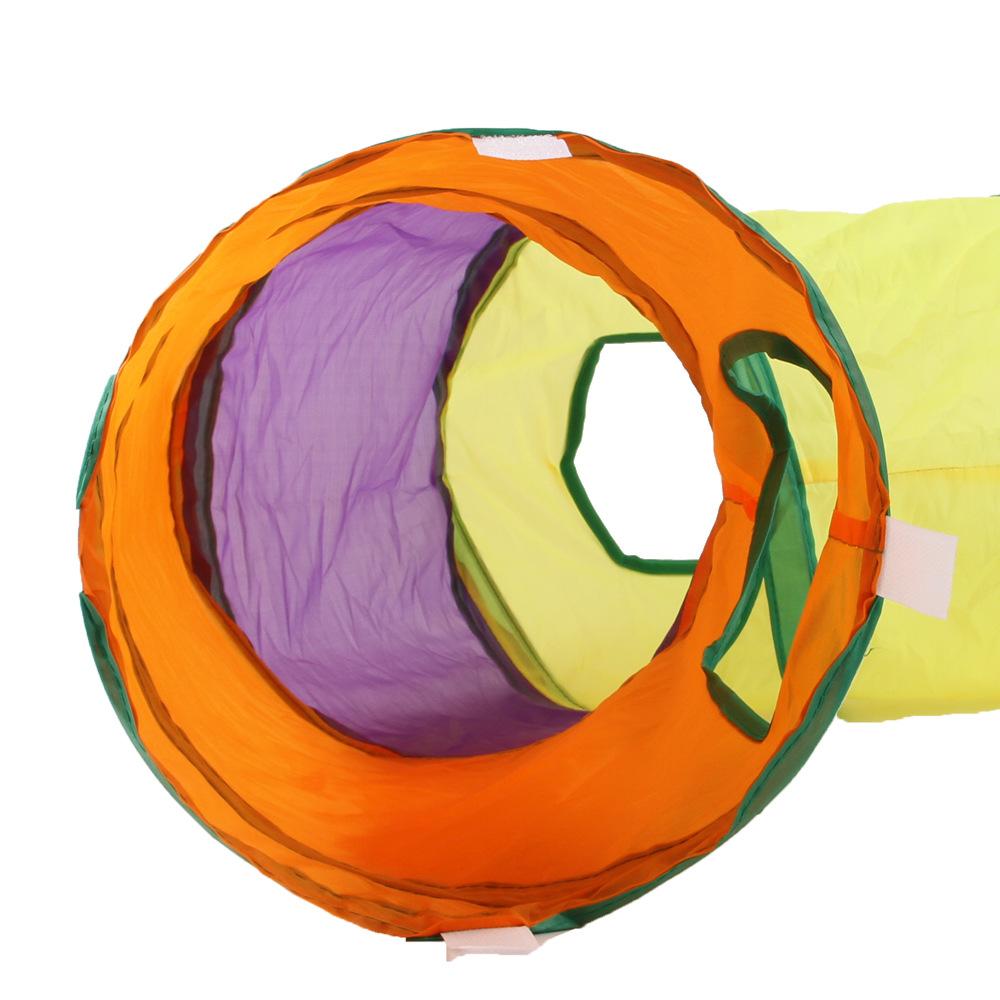 Pet Splicing Cat Tunnel Rainbow Cat L-channel Can Store Foldable Cat Diamond Bucket Toys