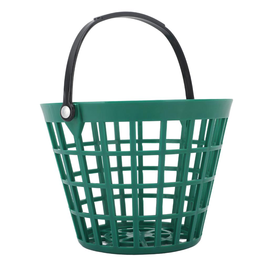 Cesto Porta Palline da Golf Contenitore Palline da Golf con Manico Secchiello da Golf in Plastica Nylon Verde Contiene Fino a 25 Pz