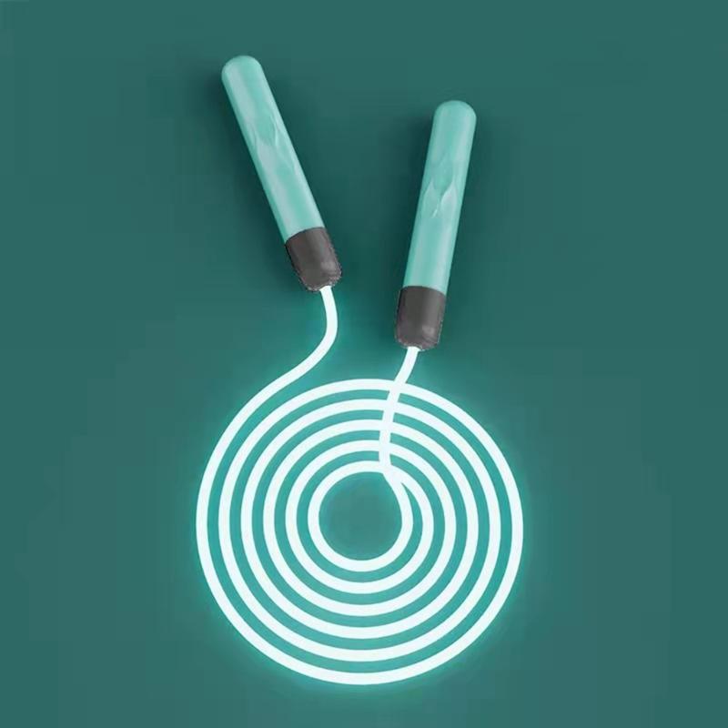 LED Exercise Jump Ropes Light Up Rope Training Sports Equipment Skipping Rope Fitness Adjustable Night Glowing Skip Rope
