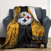 Name Custom Pittsburgh Steelers Print Flannel Blanket High Quality Warm Comfortable Cover for All Seasons Perfect for Gifts Home Decor