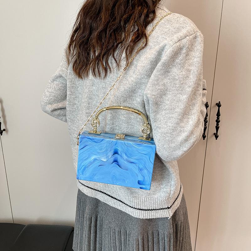 Fashion acrylic rendered spot color women's candy color dinner bag commuter women's shoulder messenger bag