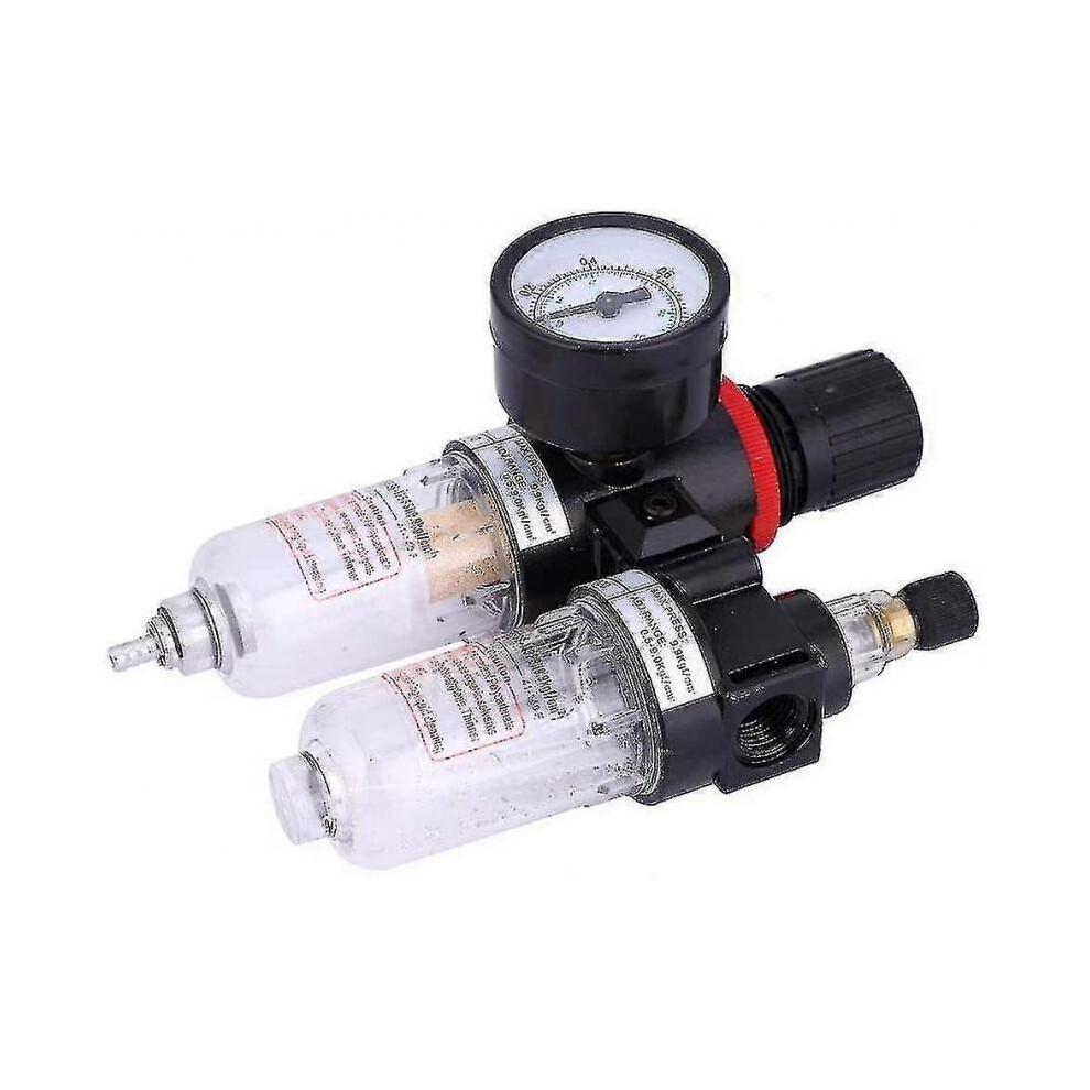 1/4 Air Filter Pressure Regulator with Oil Water Separator and Lubricator Cup for Air Compressor