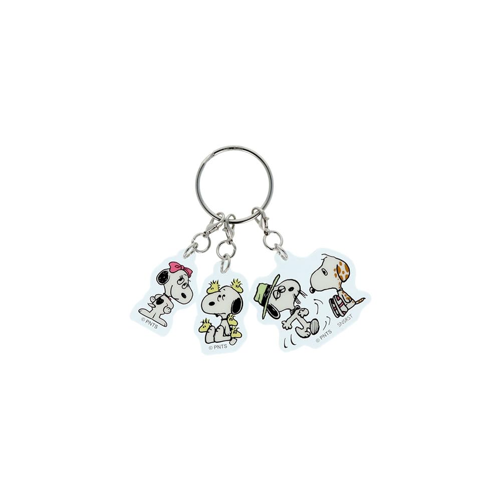 Snoopy Goods Acrylic Pink S8351600 [Sunstar Stationery] Keychain, Triple,