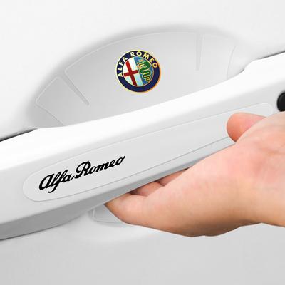 4/8Pcs Transparent Car Door Handle Bowl Anti-Scratch Protector Stickers For Giulia Giulietta MiTo 147 156 159 Stelvio