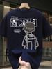 2026 Summer Unisexs Cotton Tshirt Casual Shortsleeveround Neck Retro Comic Style Versatile For Loose Y2k Harajuku Shirt