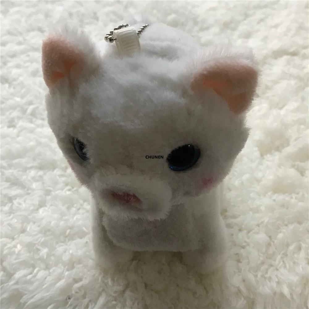 10 Stück 11 cm weiße Katze Plüschtier, Geschenk Neue Katzen-Schlüsselanhänger Geschenk Plüschtierpuppe