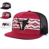 Unisex Bull Head Embroidery Baseball Net Hats Spring Summer Outdoor Adjustable Casual Hip-Hop Trucker Caps Sunscreen Hat