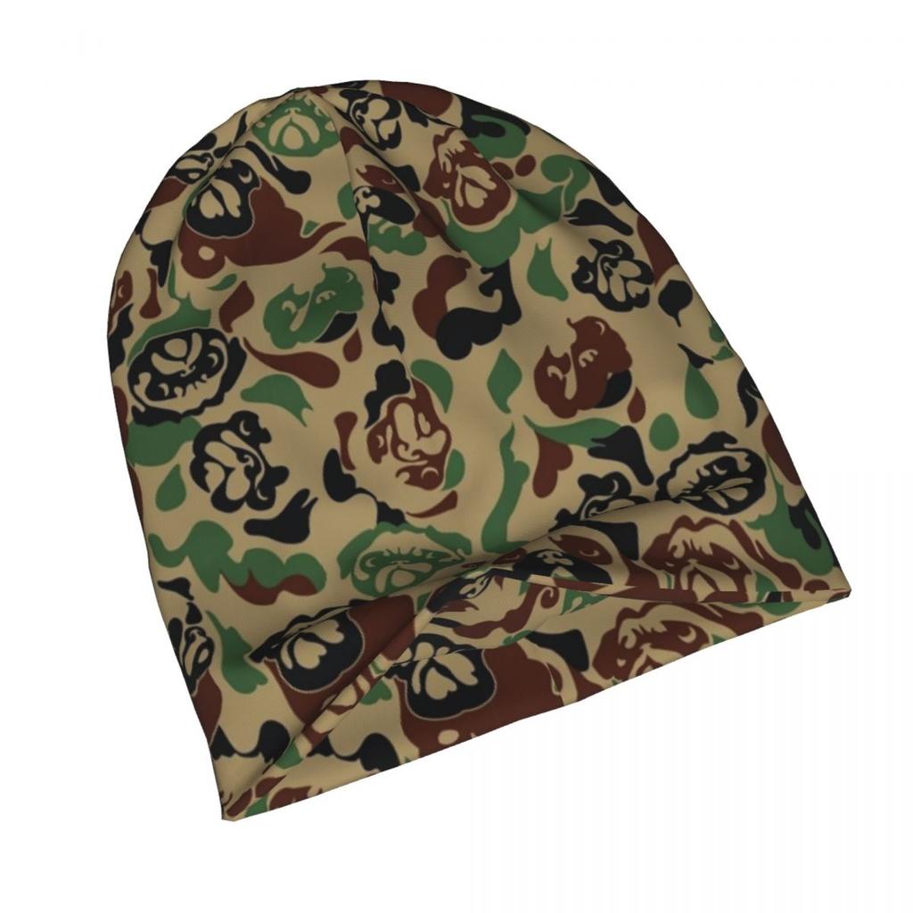 Funny Pet Pug Camouflage All Seasons Beanies Skullies Cap Accessories Unisex Windproof Beanies Hats