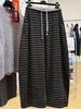 Plus Size Elastic Waist Striped Sweatpants for Autumn & Winter - Velvet, Loose Fit