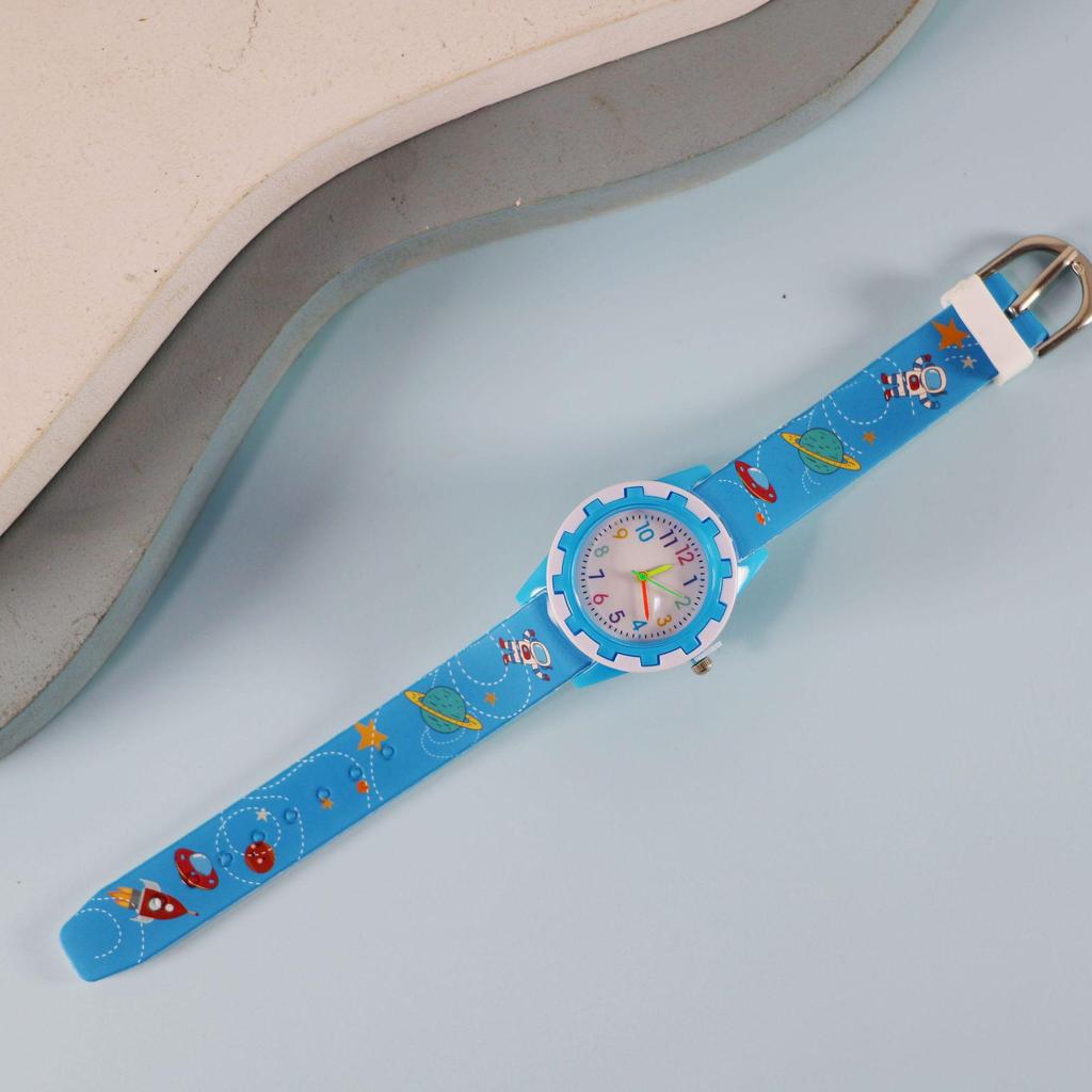 Charming Cartoon Kids’ Silicone Quartz Wristwatch with Creative Pointer Design