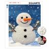 Rahmenloses Perlenkunst-Set Niedlicher Schneemann DIY Glänzendes Leinwandbild Kreatives Geschenk für Bastelliebhaber Heimwanddekoration