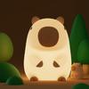 Cute Cartoon Capybara Silicone Night Light Usb Rechargeable Timing Dimming Sleep Night Lamp For Children's Room Gift For Kid