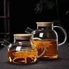 Borosilicate Glass Teapot with Bamboo Lid for Hot & Cold Drinks