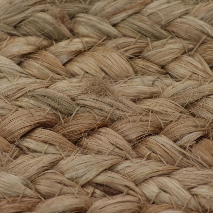 Tapis - vidaXL - Jute tressé - 120 cm - Rond - Naturel