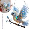 2D Acrylic Hummingbird Hangings Pendant Ornaments Sun Catcher Window Stained Birds Hummingbird Window Garden Decor